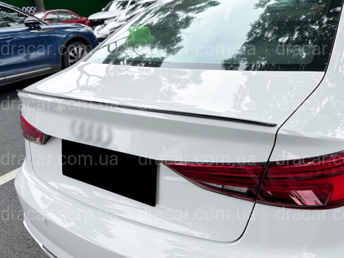 Спойлер лип для Audi A3 2013-2020 ABS пластик, цвет черный глянец артикул 9108