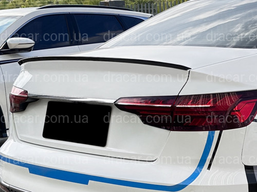 Спойлер лип стиль S4 для Audi A4 B9 2015-2023 ABS пластик, цвет черный глянец артикул 9113
