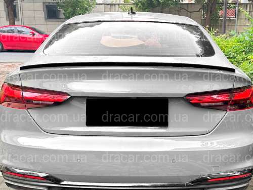 Спойлер лип стиль S5 для Audi A5 B9 2016-2023 ABS пластик, цвет черный глянец артикул 9117