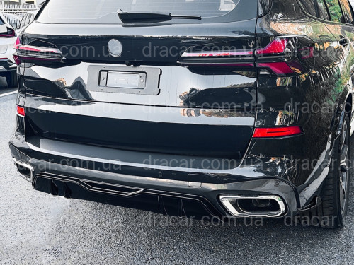 Юбка накладка заднего бампера M Performance BMW X5 G05 2018+ ABS пластик, цвет черный глянец артикул 9142