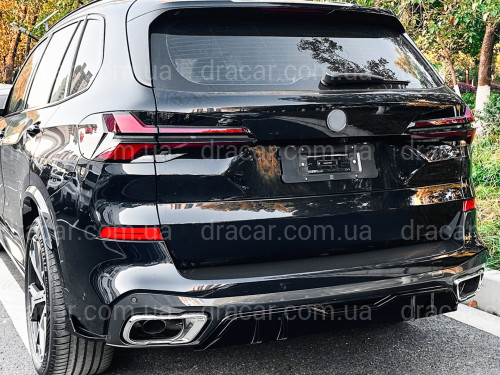 Юбка накладка заднего бампера M Performance BMW X5 G05 2018+ ABS пластик, цвет черный глянец артикул 9142