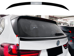 Спойлер под стекло (нижний) BMW X5 F15 2013-2018 ABS пластик цвет, черный глянец