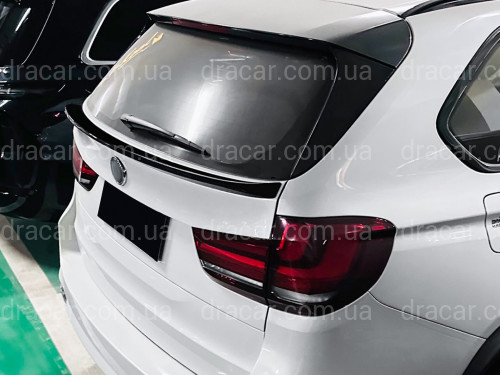 Спойлер под стекло (нижний) BMW X5 F15 2013-2018 ABS пластик цвет, черный глянец артикул 9139