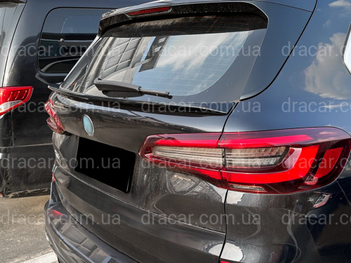 Спойлер под стекло (нижний) BMW X5 G05 2018+ ABS пластик цвет, черный глянец артикул 9138