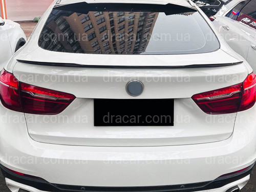 Спойлер лип на багажник BMW X6 F16 ABS пластик, цвет черный глянец артикул 9119