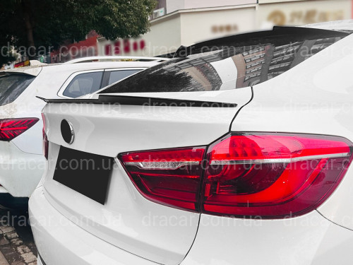Спойлер лип на багажник BMW X6 F16 ABS пластик, цвет черный глянец артикул 9119