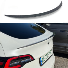 Спойлер лип для Tesla Model Y 2020-2024 ABS пластик, цвет карбон