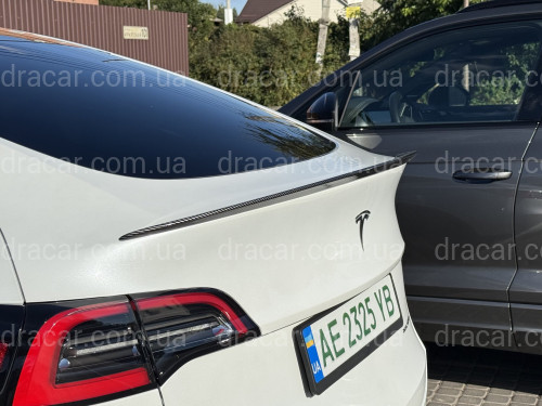 Спойлер лип для Tesla Model Y 2020-2024 ABS пластик, цвет карбон артикул 9096