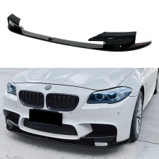 Юбка переднего бампера юбка M5 style BMW 5 series F10 F11 2010-2016 ABS пластик, черный глянец