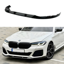 Юбка накладка переднего бампера M Perfomance BMW 5 series G30 G31 LCI 2020-2024 ABS пластик, черный глянец