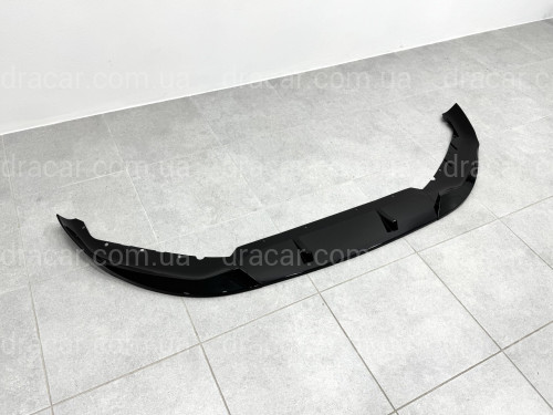 Юбка накладка переднего бампера M Perfomance BMW 5 series G30 G31 LCI 2020-2024 ABS пластик, черный глянец артикул 8139