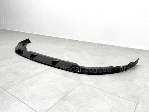 Юбка накладка переднего бампера M Perfomance BMW 5 series G30 G31 LCI 2020-2024 ABS пластик, черный глянец артикул 8139