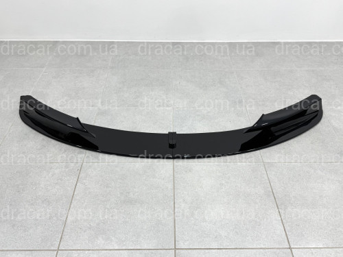 Юбка переднего бампера юбка M performance BMW 3 series F30 F31 2012-2018 абс пластик, черный глянец артикул 3303
