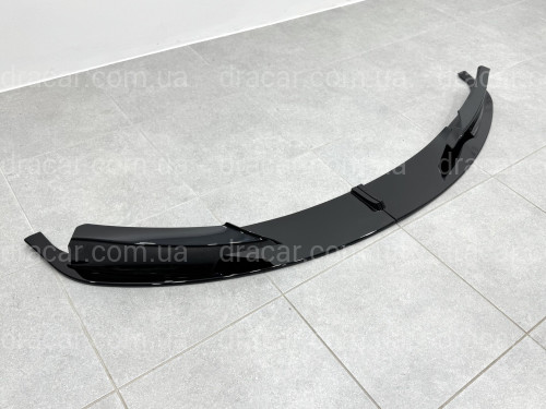 Юбка переднего бампера юбка M performance BMW 3 series F30 F31 2012-2018 абс пластик, черный глянец артикул 3303