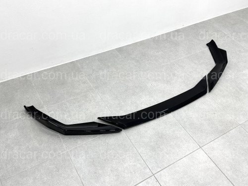 Юбка накладка переднего бампера M5 BMW 5 series G30 G31 M5 F90 LCI 2020-2023 ABS пластик, черный глянец артикул 9088