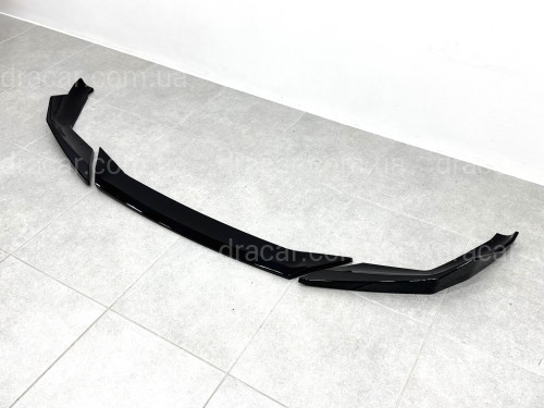 Юбка накладка переднего бампера M5 BMW 5 series G30 G31 M5 F90 LCI 2020-2023 ABS пластик, черный глянец артикул 9088