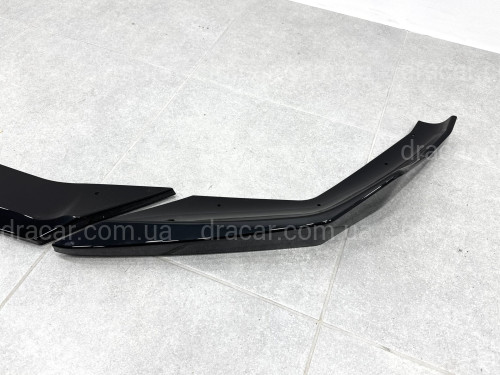 Юбка накладка переднего бампера M5 BMW 5 series G30 G31 M5 F90 LCI 2020-2023 ABS пластик, черный глянец артикул 9088
