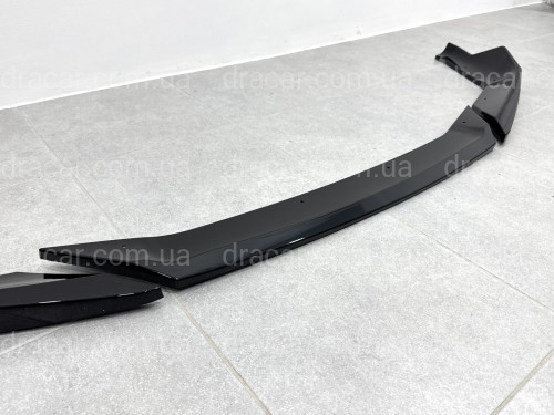 Юбка накладка переднего бампера M5 BMW 5 series G30 G31 M5 F90 LCI 2020-2023 ABS пластик, черный глянец артикул 9088