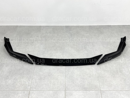 Юбка накладка переднего бампера M5 BMW 5 series G30 G31 M5 F90 LCI 2020-2023 ABS пластик, черный глянец артикул 9088