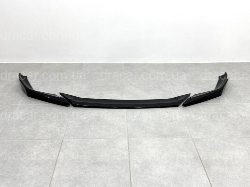 Юбка накладка переднего бампера M5 BMW 5 series G30 G31 M5 F90 LCI 2020-2023 ABS пластик, черный глянец артикул 9088