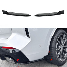 Лезвия накладки заднего бампера M-Performance BMW X3 G01 LCI 2022-2024 2шт. ABS пластик, черный глянец