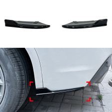 Лезвия накладки заднего бампера M-Performance BMW X3 G01 2018-2022 2шт. ABS пластик, черный глянец