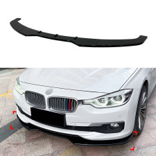 Юбка переднего бампера BMW 3 series F30 F31 2012-2018 абс пластик, черный глянец