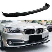 Юбка накладка переднего бампера BMW 5 series F10 F11 LCI 2013-2016 ABS пластик, цвет черный глянец