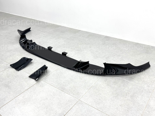 Юбка переднего бампера X3M F97 / X4M F98 2018-2021, цвет черный глянец артикул 8934