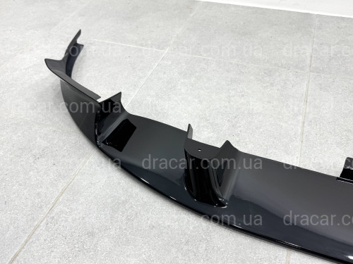 Юбка переднего бампера X3M F97 / X4M F98 2018-2021, цвет черный глянец артикул 8934