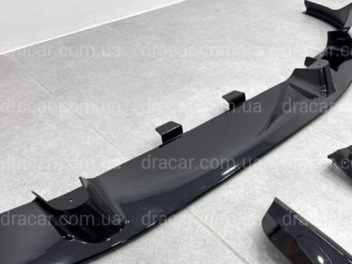 Юбка переднего бампера X3M F97 / X4M F98 2018-2021, цвет черный глянец артикул 8934