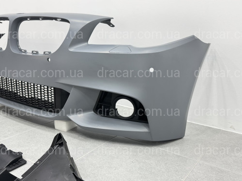 Передний бампер в сборе M Paket LCI 2013+   для BMW 5 Series F10 F11 2010-2016 ПОД ПАРКТРОННИКИ артикул 8481