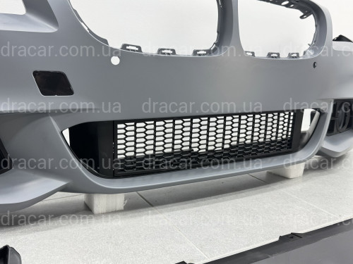 Передний бампер в сборе M Paket LCI 2013+   для BMW 5 Series F10 F11 2010-2016 ПОД ПАРКТРОННИКИ артикул 8481