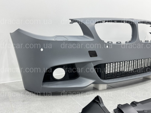 Передний бампер в сборе M Paket LCI 2013+   для BMW 5 Series F10 F11 2010-2016 ПОД ПАРКТРОННИКИ артикул 8481