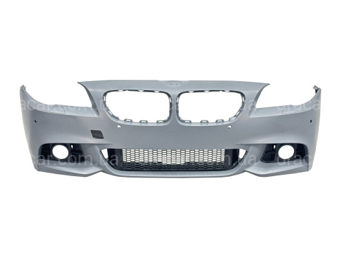 Передний бампер в сборе M Paket LCI 2013+   для BMW 5 Series F10 F11 2010-2016 ПОД ПАРКТРОННИКИ артикул 8481