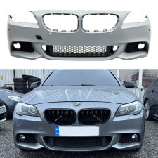 Передний бампер в сборе M Paket BMW 5 Series F10 F11 2010-2013 (под омыватели / с отверстиями под парктроники / с отверстиями туманок)