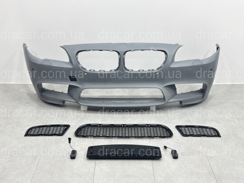 Передний бампер в сборе стиль M5 стиль для BMW 5 Series F10 F11 2010-2016 ПОД ПАРКТРОННИКИ артикул 7920