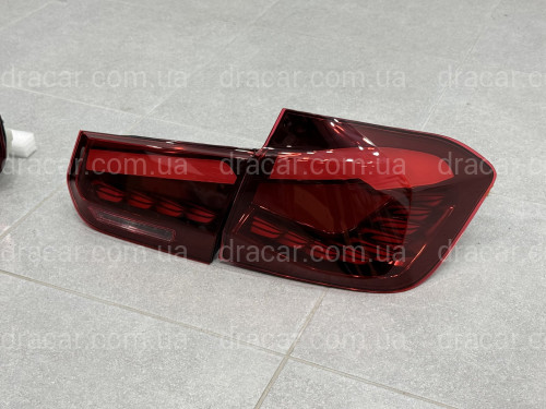 Задние LED фонари стиль M4 для BMW 3 series F30 2012-2018 красные, комплект 4шт. артикул 9302