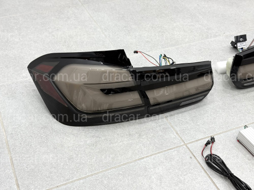 Задние LED фонари стиль G30 для BMW 3 series F30 2012-2018 дымчатые, комплект 4шт. артикул 9304