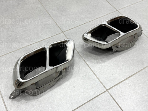 Насадки на выхлопные трубы M Paket LCI для BMW X5 G05 / X6 G06 / X7 G07 хром артикул 9326