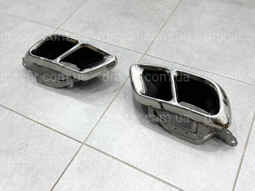 Насадки на выхлопные трубы M Paket LCI для BMW X5 G05 / X6 G06 / X7 G07 хром артикул 9326