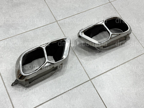 Насадки на выхлопные трубы M60i LCI для BMW X5 G05 / X6 G06 / X7 G07 хром артикул 9320