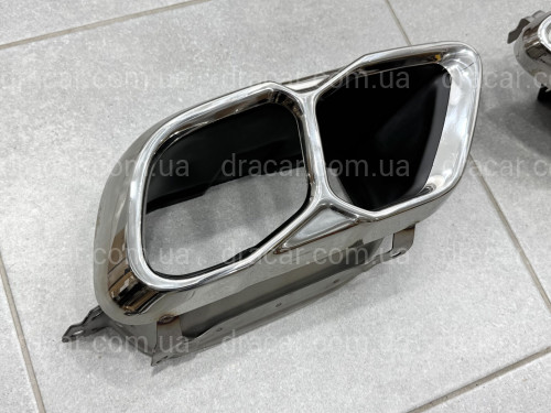 Насадки на выхлопные трубы M60i LCI для BMW X5 G05 / X6 G06 / X7 G07 хром артикул 9320