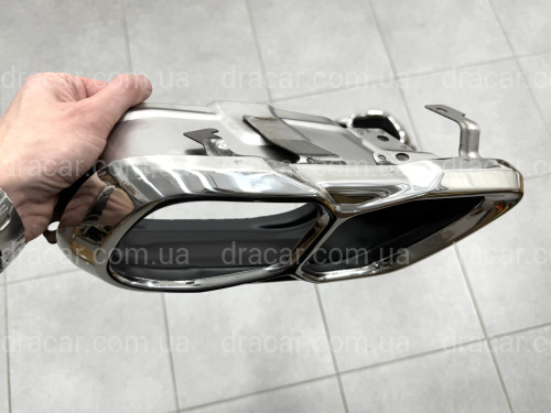 Насадки на выхлопные трубы M60i LCI для BMW X5 G05 / X6 G06 / X7 G07 хром артикул 9320