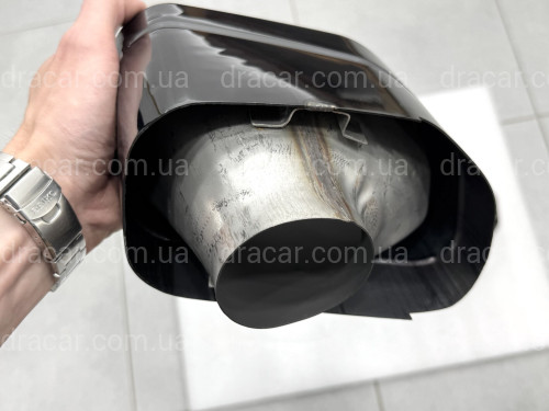 Насадки на выхлопные трубы M Paket для BMW X3 G01 / X4 G02 2022-2024 черные артикул 9309