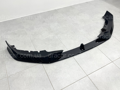 Накладка переднего бампера M-Performance стиль AC Schnitzer для BMW 5 series G30 31 2020-2023 ABS пластик, цвет черный глянец артикул 9157