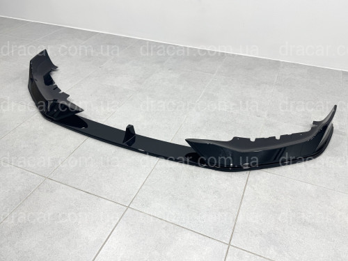Накладка переднего бампера M-Performance стиль AC Schnitzer для BMW 5 series G30 31 2020-2023 ABS пластик, цвет черный глянец артикул 9157