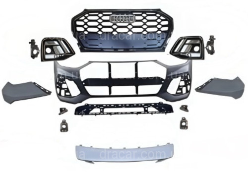 Бампер передний в сборе S-Line BLACK для Audi Q5 2021-2024 артикул 9413
