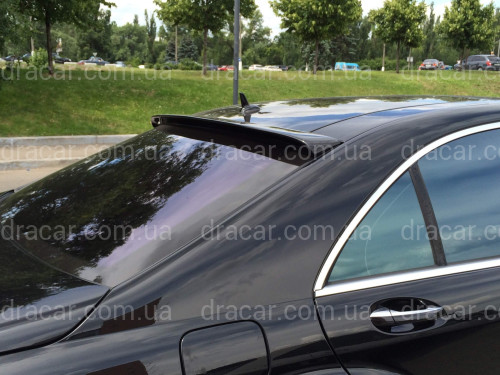 Козырёк на стекло Mercedes-Benz S class W221 2005-2013 ABS пластик, цвет черный глянец артикул 8365