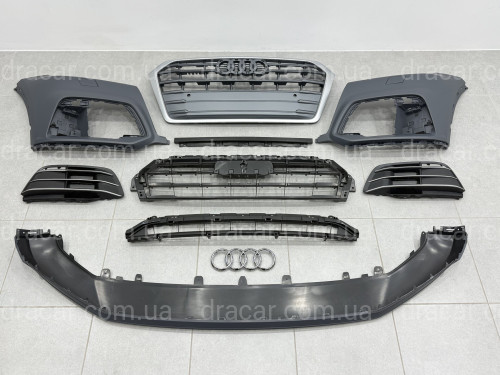 Бампер передний в сборе S-Line для Audi Q5 2017-2020 артикул 9370